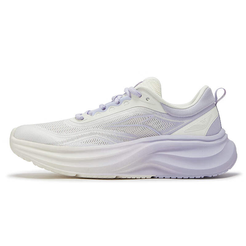 361° Breathable And Slip Resistant Breathable And Slip Resistant Low top Casual Running Shoes Women's White Purple