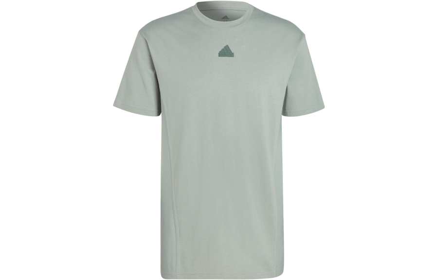 Adidas Adidas T Shirts Men's Dusty Green Crew Neck Moderate Straight Fit