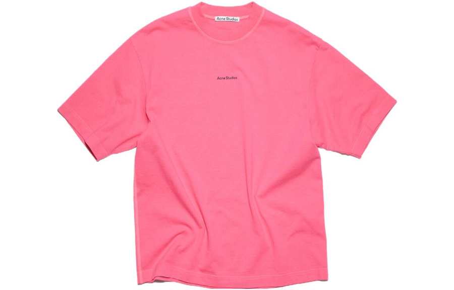 Acne Studios Acne Studios T Shirts Men's Rose Crew Neck Moderate Straight Fit