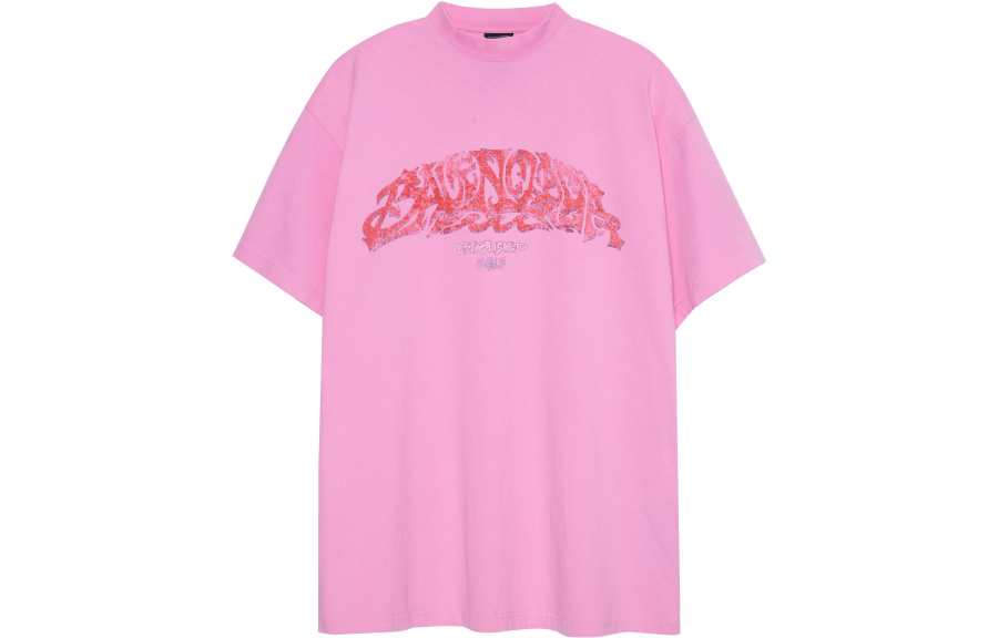 Balenciaga SS23 T Shirt Loose Fit Unisex Pink