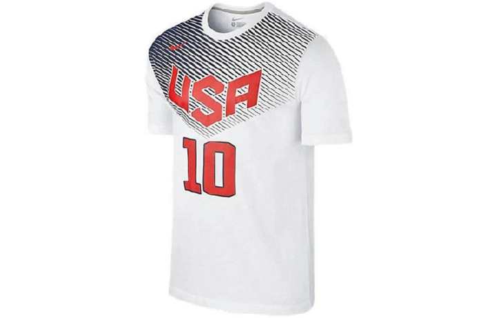 Nike Nike T Shirts Men's White Crew Neck Moderate Straight Fit