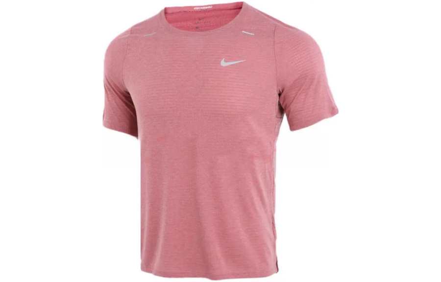 Nike Nike T Shirts Men's Pink Crew Neck Moderate Straight Fit