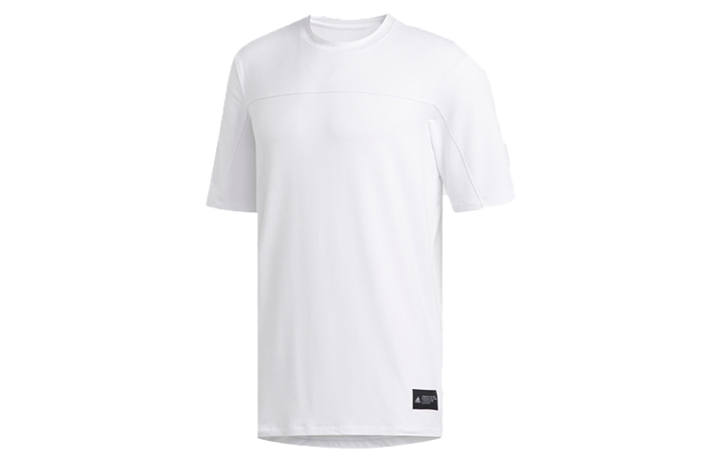 Adidas Adidas T Shirts Men's White Crew Neck Moderate Straight Fit
