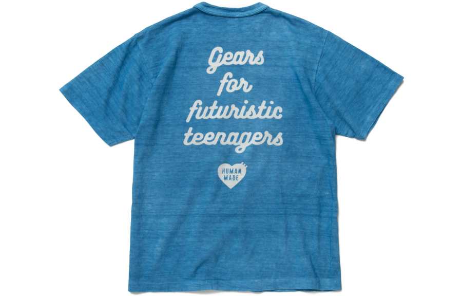 HUMAN MADE Indigo Heart Badge T Shirt