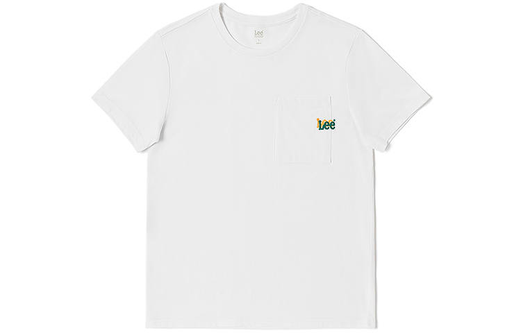 Lee T Shirts Men's White Crew Neck Moderate Straight Fit