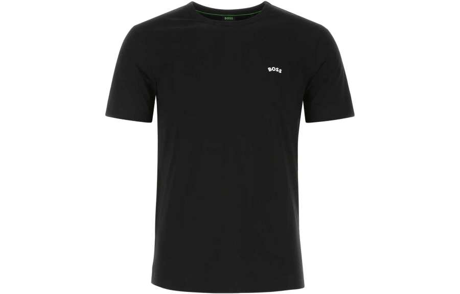 HUGO BOSS Curved Logo Crewneck T-Shirt