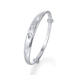 Mokinggran 999 Fine Silver Material Sterling Silver Bangles Women's