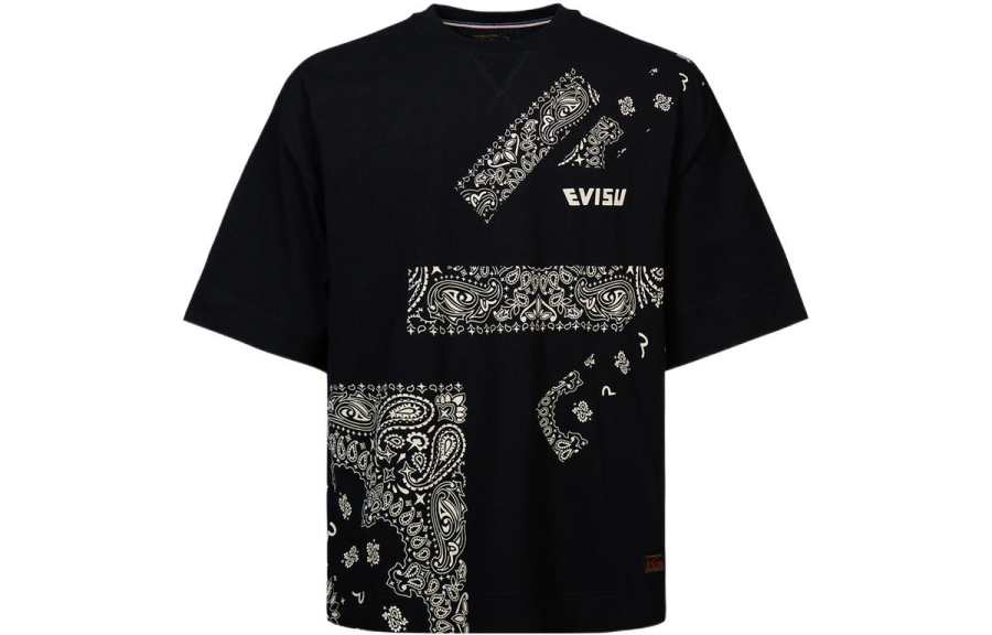 EVISU T Shirts Men's Crew Neck Moderate Straight Fit