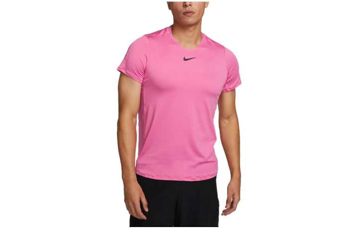 Nike Nike T Shirts Men's Dark Pink Crew Neck Moderate