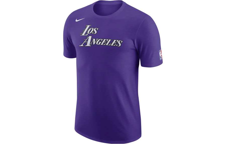 Nike Nike T Shirts Men's Purple Crew Neck Moderate Straight Fit