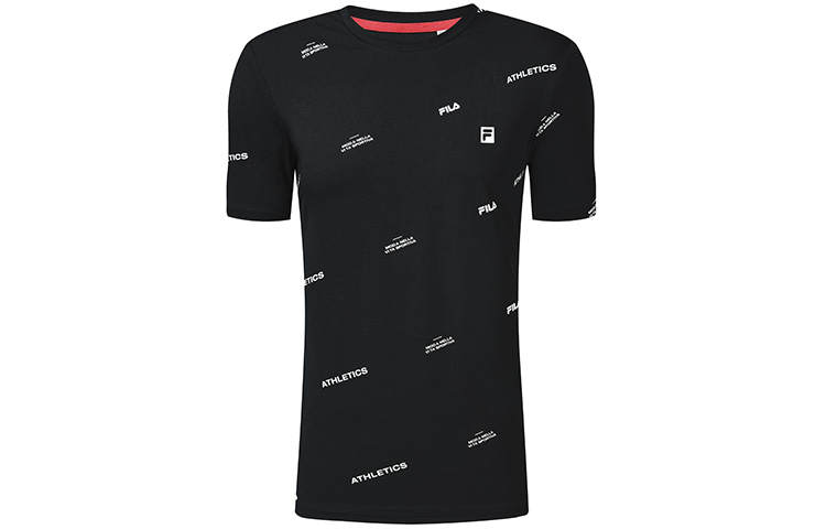 FILA Athletics T Shirts Men's All Over Print Crew Neck Moderate Straight Fit