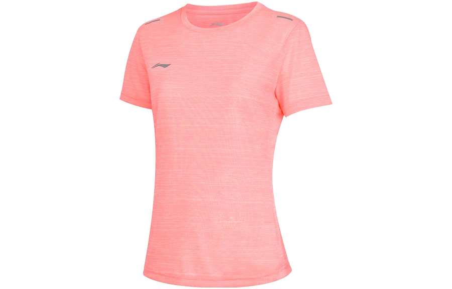 Li-Ning Li Ning T Shirt Unisex Fluorescent Coral Powder