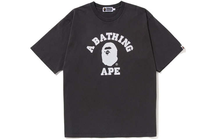 A BATHING APE Bape Pigment Dyed College Relaxed Fit Tee