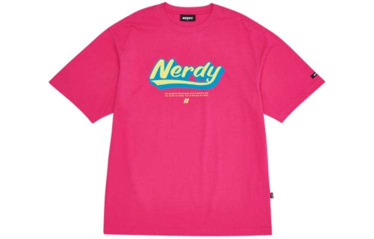 Nerdy Nerdy T Shirts Unisex Rose Red Crew Neck Moderate