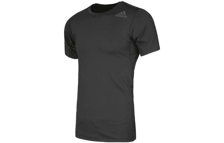 Adidas Adidas T Shirts Men's Black Crew Neck Moderate Straight Fit