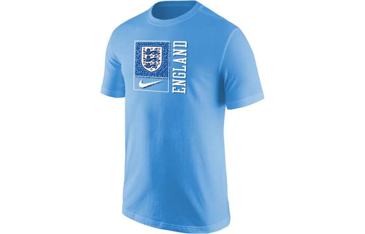 Nike Nike T Shirts Men's Sky Blue Crew Neck Moderate Straight Fit