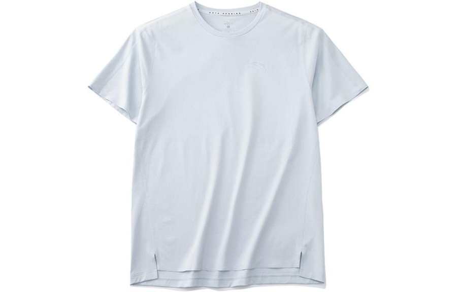 ANTA T Shirts Men's Gray Crew Neck Moderate Straight Fit