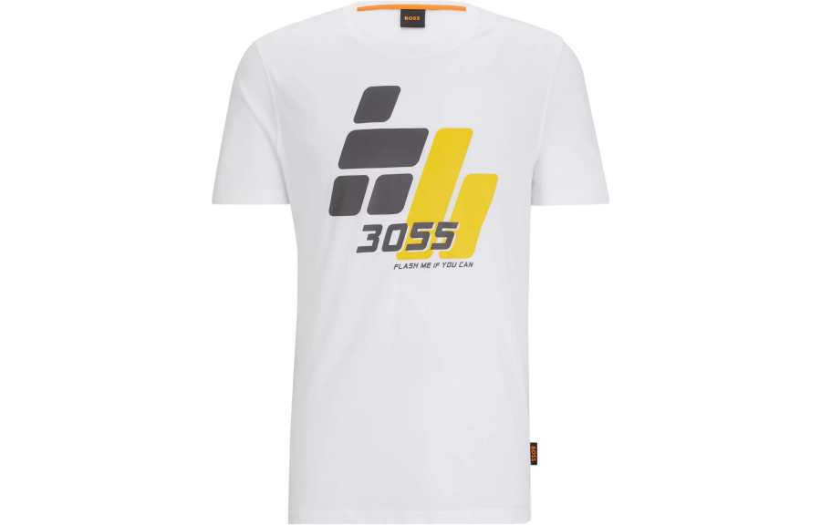 HUGO BOSS 【Previous Season】graphic-print cotton T-shirt