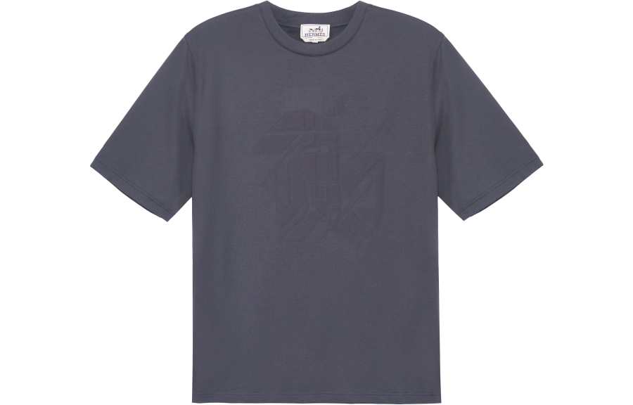 HERMES SS23 T Shirt Men's Lead Gray