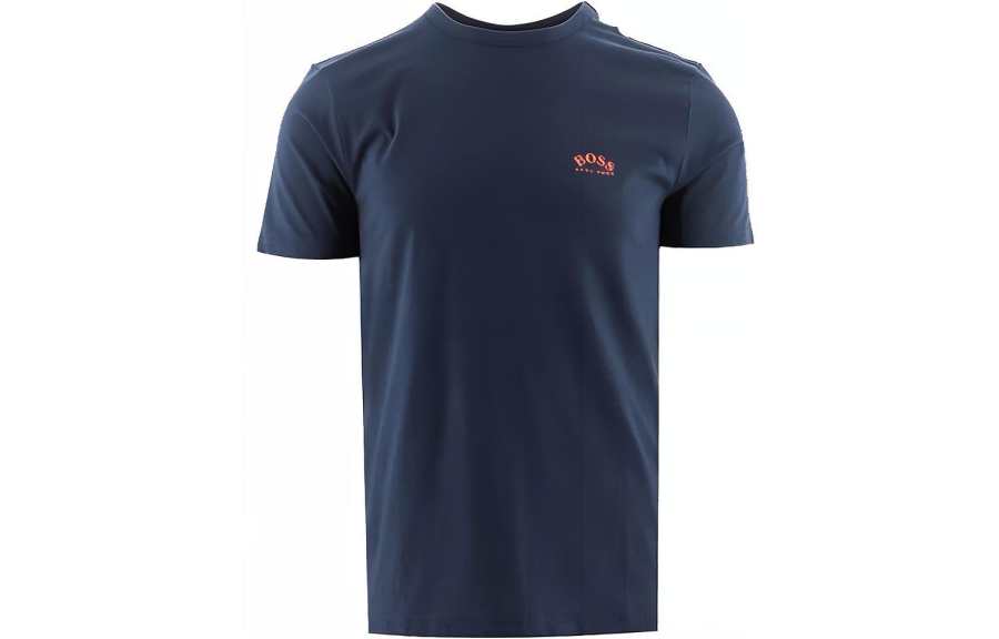 HUGO BOSS T Shirts Men's Dark Blue Crew Neck Moderate Straight Fit