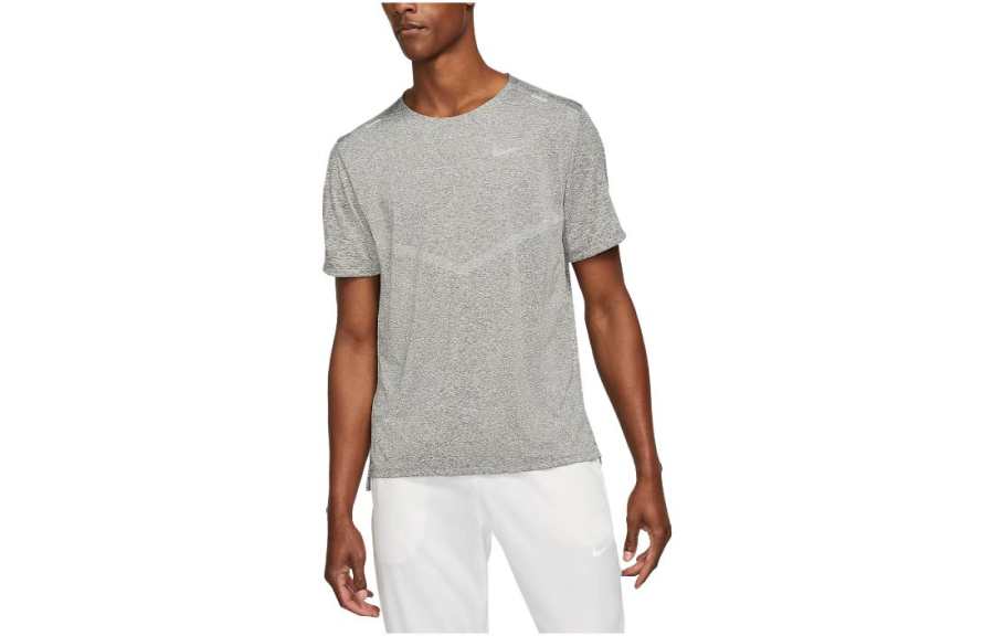 Nike Nike T Shirts Men's Light Gray Crew Neck Moderate Straight Fit