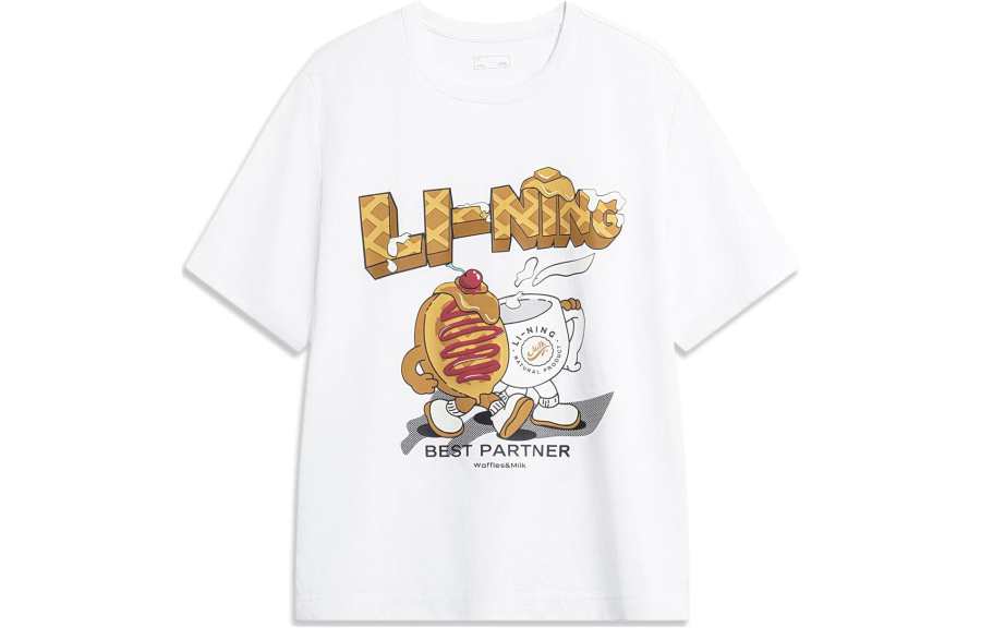 Li-Ning Li Ning Sports Fashion Collection T Shirt Unisex Standard White