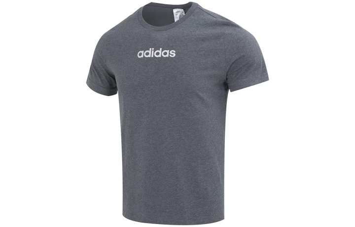 Adidas Adidas T Shirts Men's Gray Crew Neck Moderate Straight Fit