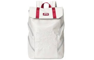 DRACONITE Polyester Backpack Regular Unisex Gray Red Contrast