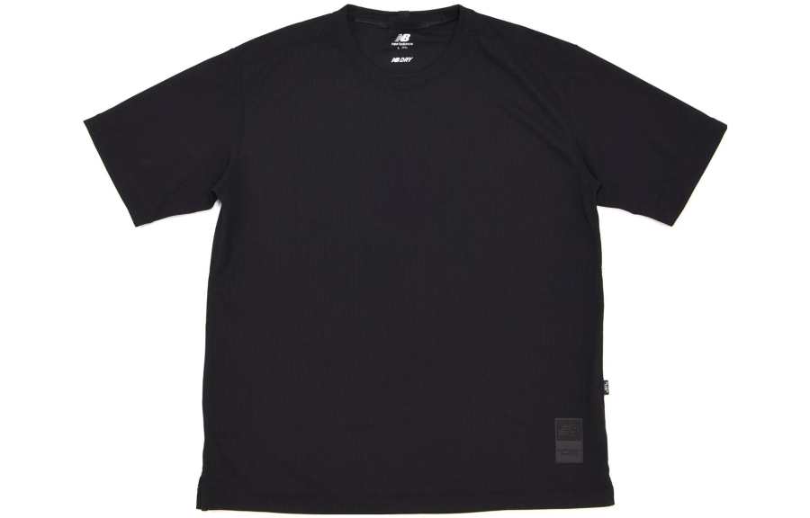 New Balance New Balance T Shirts Men's Black Crew Neck Moderate Straight Fit