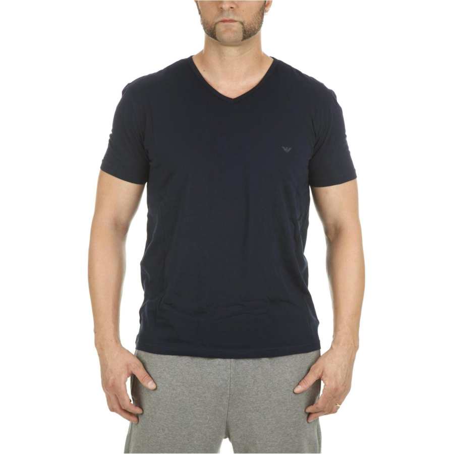 EMPORIO ARMANI T Shirts Men's Black Crew Neck Moderate