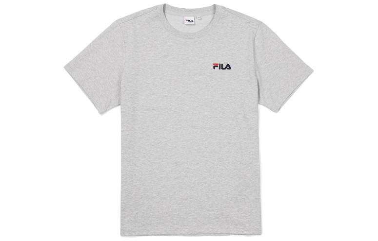 FILA T Shirts Unisex Gray Crew Neck Moderate