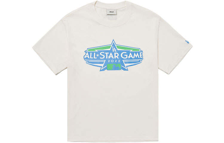 MLB MLB T Shirts Unisex Ivory Crew Neck Moderate Straight Fit