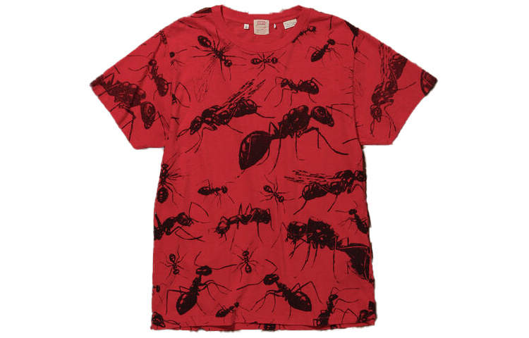 Levis T Shirts Unisex Red Crew Neck Moderate Straight Fit