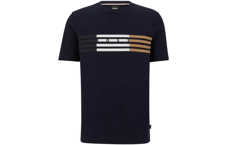 HUGO BOSS T Shirts Men's Blue Crew Neck Thin Other