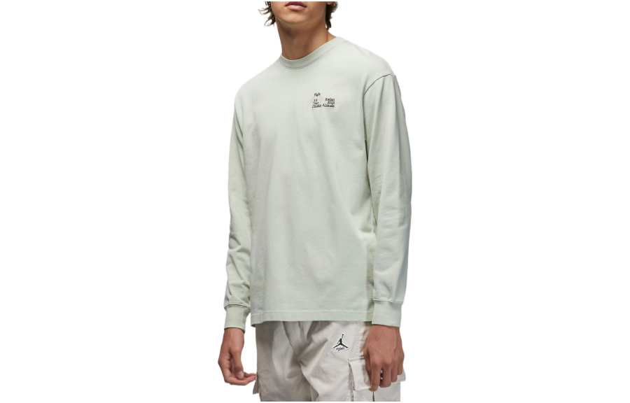 Jordan Jordan T Shirts Men's Aqua Blue Crew Neck Moderate Straight Fit