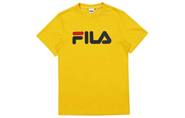 FILA T Shirt Korean Style Unisex Yellow
