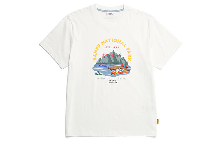 NATIONAL GEOGRAPHIC T Shirts Unisex Crew Neck Moderate Straight Fit