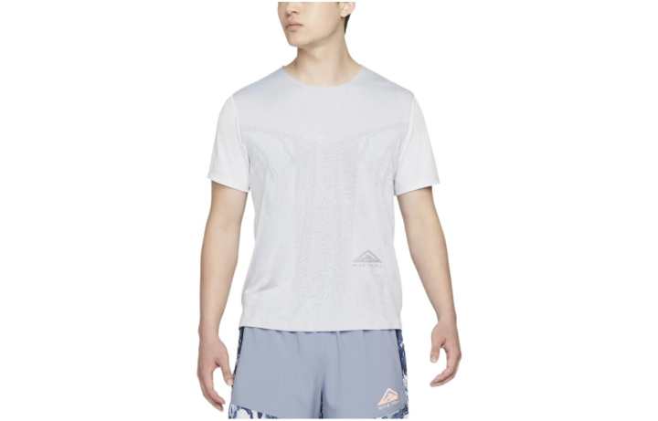Nike Nike T Shirts Men's Iron Stone Gray Crew Neck Moderate Straight Fit