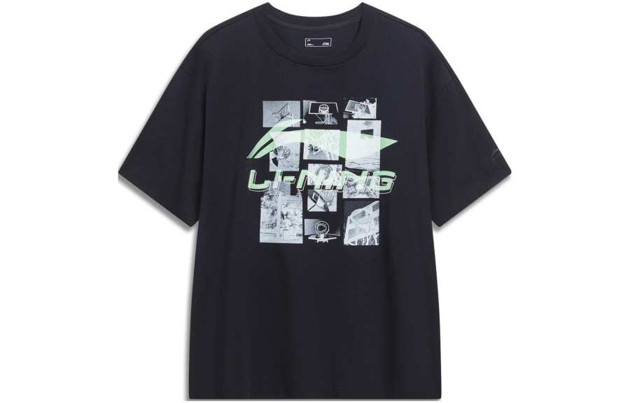 Li-Ning Li Ning Sports Life Collection Drop Shoulder Sleeve T Shirt Men's Black