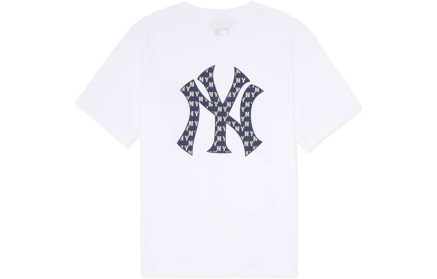 MLB New York Yankees T Shirts Unisex White Crew Neck Moderate Straight Fit