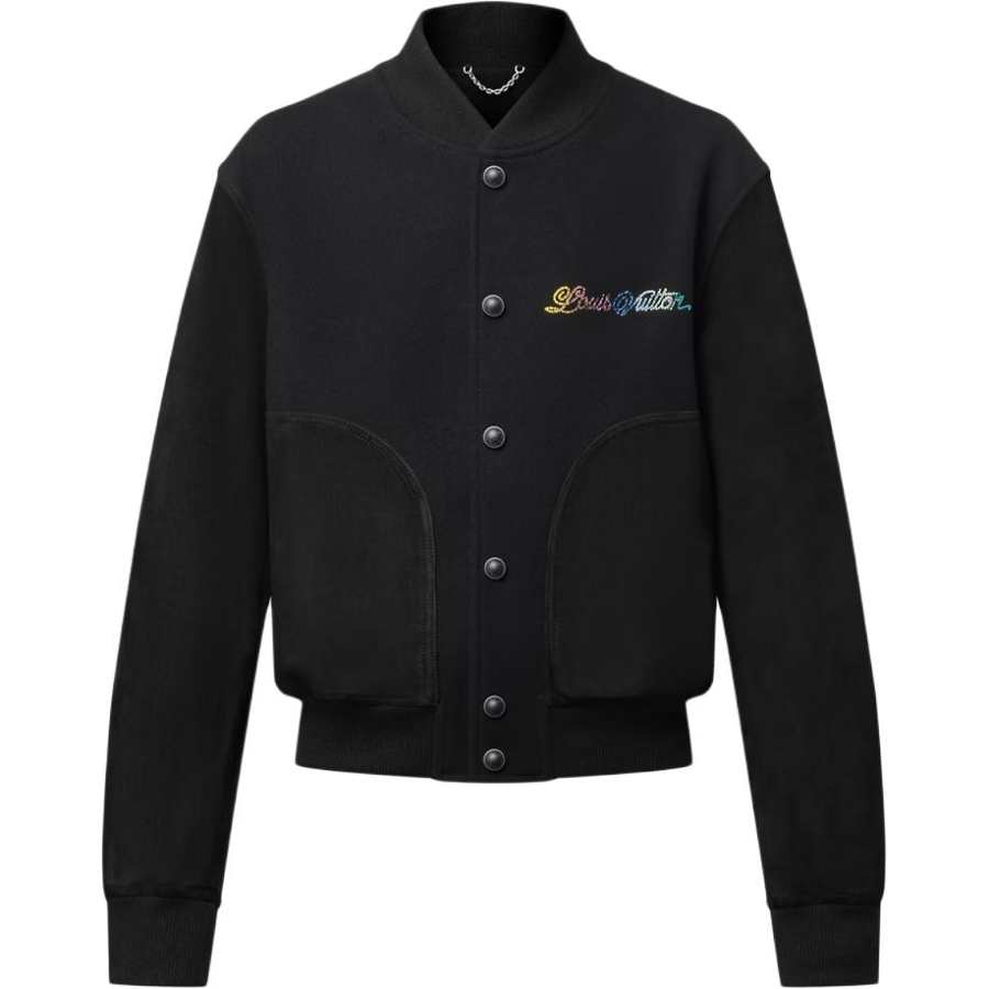 LOUIS VUITTON LOUIS VUITTON Leather Mix Varsity Blouson