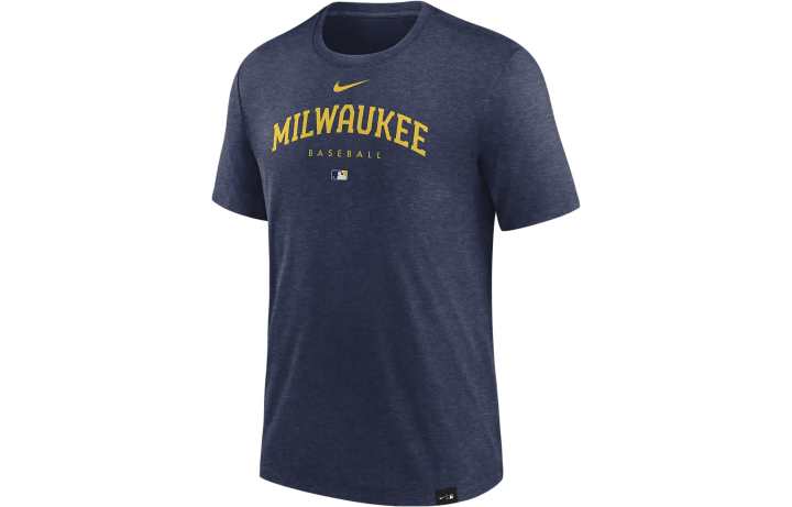 Nike Nike T Shirts Men's Navy Blue Crew Neck Moderate Straight Fit