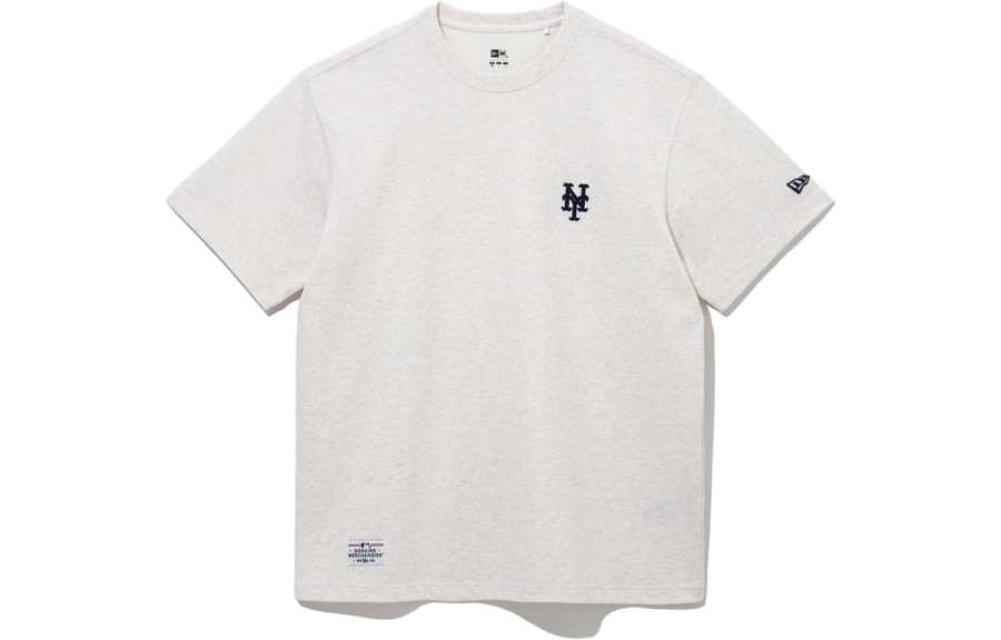 New Era X MLB Letter Logo Print Crewneck Short Sleeve T-Shirt Brown