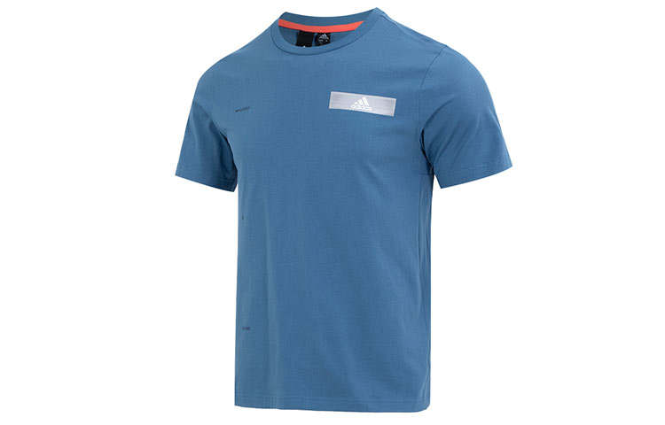 Adidas Adidas T Shirts Men's Blue Crew Neck Moderate