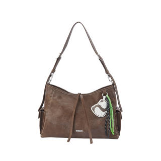 Semir Pu Handbag, Crossbody Bag, Shoulder Bag Large Women's Walnut Brown/Black