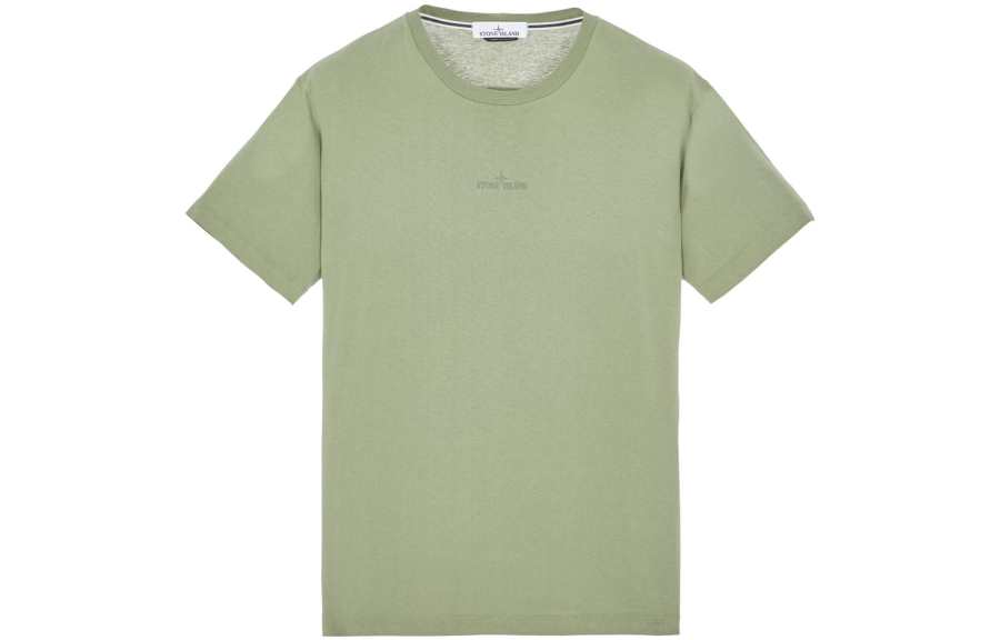 STONE ISLAND Embroidered logo T shirt