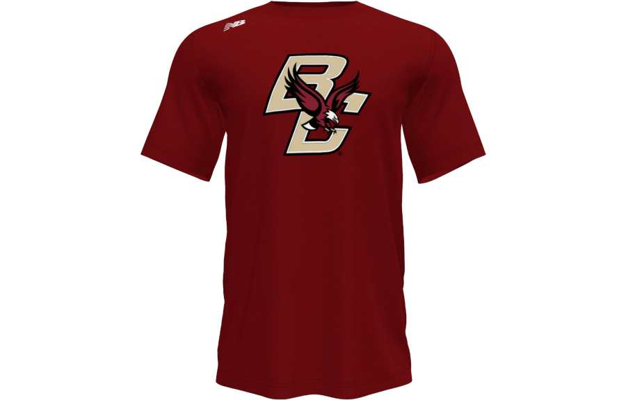 New Balance New Balance T Shirts Men's Mercury Red Crew Neck Moderate Straight Fit