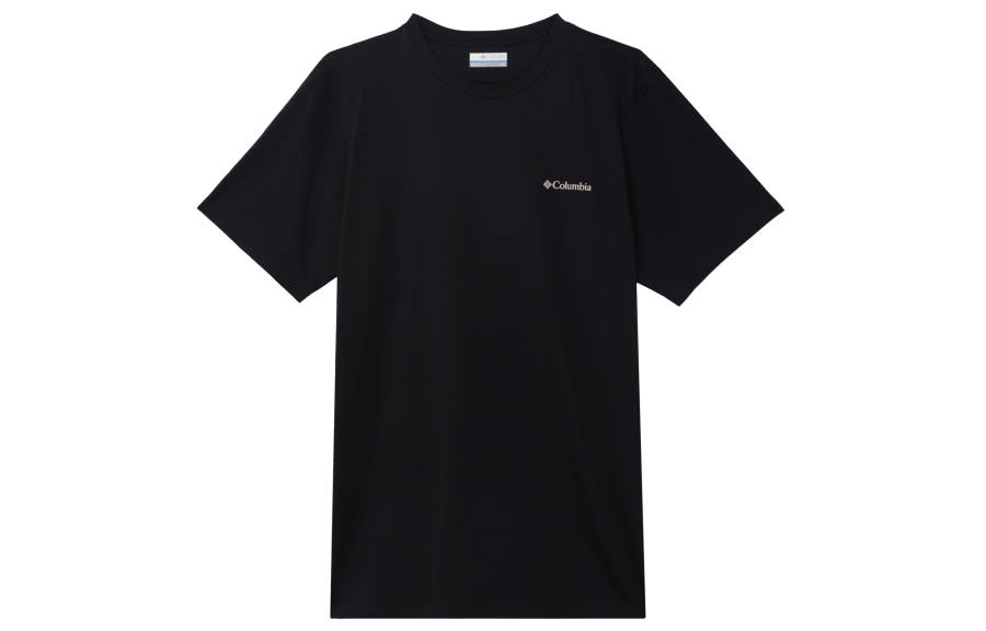 Columbia T Shirts Unisex Black Crew Neck Moderate Straight Fit
