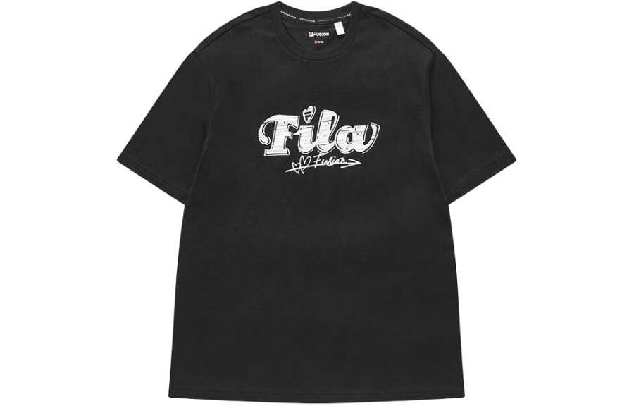 FILA FUSION T Shirt Unisex Jet Black