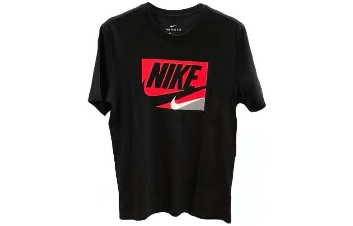 Nike Nike T Shirts Men's Black Crew Neck Moderate Straight Fit
